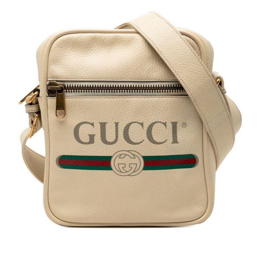 Gucci Logo Print Shoulder Bag